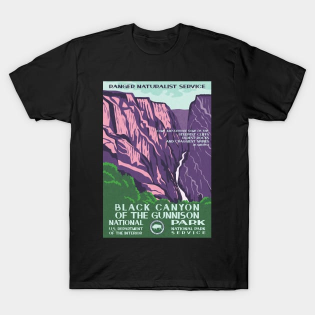 Black Canyon Of The Gunnison National Park WPA T-Shirt by JordanHolmes